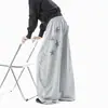 Pantalones Deportivos Casuales de Jazz Americano para Mujer y Hombre Otoño Sensación Holgada Adelgazantes Pierna Ancha Holgados Caída Puños en el Tobillo
