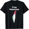 Camiseta de Algodão Puro com Caimento Solto Tamanho Plus Size Europeu em Estoque Transfronteiriço Camiseta da Palestina Camiseta de Manga Curta