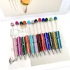 Caneta DIY com pedrarias de strass listradas retas, caneta criativa com pingente de strass para customizar, caneta de presente pesada colorida com strass em estoque