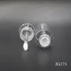 Tubo vacío para brillo de labios con tapa superior esférica de 2 ml, tubo para brillo de labios con varilla de cepillo redonda transparente, suministro de materiales de embalaje de plástico