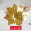 Flores Artificiales Decoraciones de Navidad Flor de Navidad de Simulación Accesorios para Decoración de Árbol de Navidad Flor Hueca Flor de Tela Brillante Mayoreo