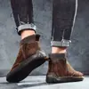 Nuevos Zapatos Casuales de Caña Alta para Hombre para Otoño e Invierno, Zapatos Tipo Calcetín Cálidos de Estilo Británico Retro, Botines para Hombre