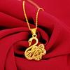 Cadena de clavícula con colgante de cisne, nueva joya de oro de imitación de cisne pequeño, venta al por mayor, collar estilo Chanel para mujer, suministro de fábrica