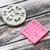 Molde de silicona líquida para hornear DIY tamaño lazo molde para flor de azúcar herramientas para pastel arcilla polimérica jabón hecho a mano