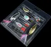 Chang pesca señuelo Luya con lentejuelas y plumas tres anzuelos simples metal pez artificial señuelo set 16 piezas equipo de pesca M14
