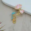 Accesorios Originales DIY para Joyería Antigua Gota Azul Quemado Flor de Dos Tonos Brote de Flor Gota de Aceite Pasador de Dos Tonos Accesorios