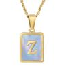 Collar de Acero Inoxidable con 26 Letras Inglesas para Mujer, Estilo Europeo y Americano, Versátil Colgante Rosa Natural de 18K Cadena para Clavícula Joyería al por Mayor