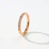 Nuevo Modelo 2023 Anillo de Acero de Titanio con 10 Filas de Diamantes Anillos de Pareja de Moda Anillo del Nudillo Estilo de Moda Venta al por Mayor Directa de Fábrica