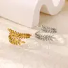Amazon Nuevo Anillo Geométrico Dorado Chapado en Acero Inoxidable Cruz Múltiples Capas Anillo Abierto Anillo para Dama Venta al por Mayor