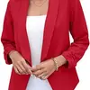 2025 Amazon Europeu e Americano Primavera e Outono Novo Blazer Feminino Sem Amassar Casual Roupa de Terno Tops Profissional Roupas Femininas