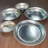 Juego de Cinco Piezas de Placa de Titanio para Exteriores Titanio Puro Vajilla de Camping Apilable para el Hogar Ligero Estilo Picnic Camping Viaje Bol y Plato Portátil
