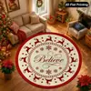 Promoção Quente Tapete Redondo do Papai Noel Decoração de Cena de Festival Interna Externa Tapete de Chão Etiquetagem Amazon Transfronteiriça Dropshipping