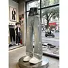 Jeans acampanados lavados de estilo americano de moda para hombre, pantalones anchos sueltos y casuales, nueva colección primavera/otoño de una marca popular