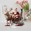 Decoração e embelezamento de trenó de Papai Noel transfronteiriço em acrílico, adereços para plantas em vasos, decoração de gramado externo para pátio, presente para pessoas