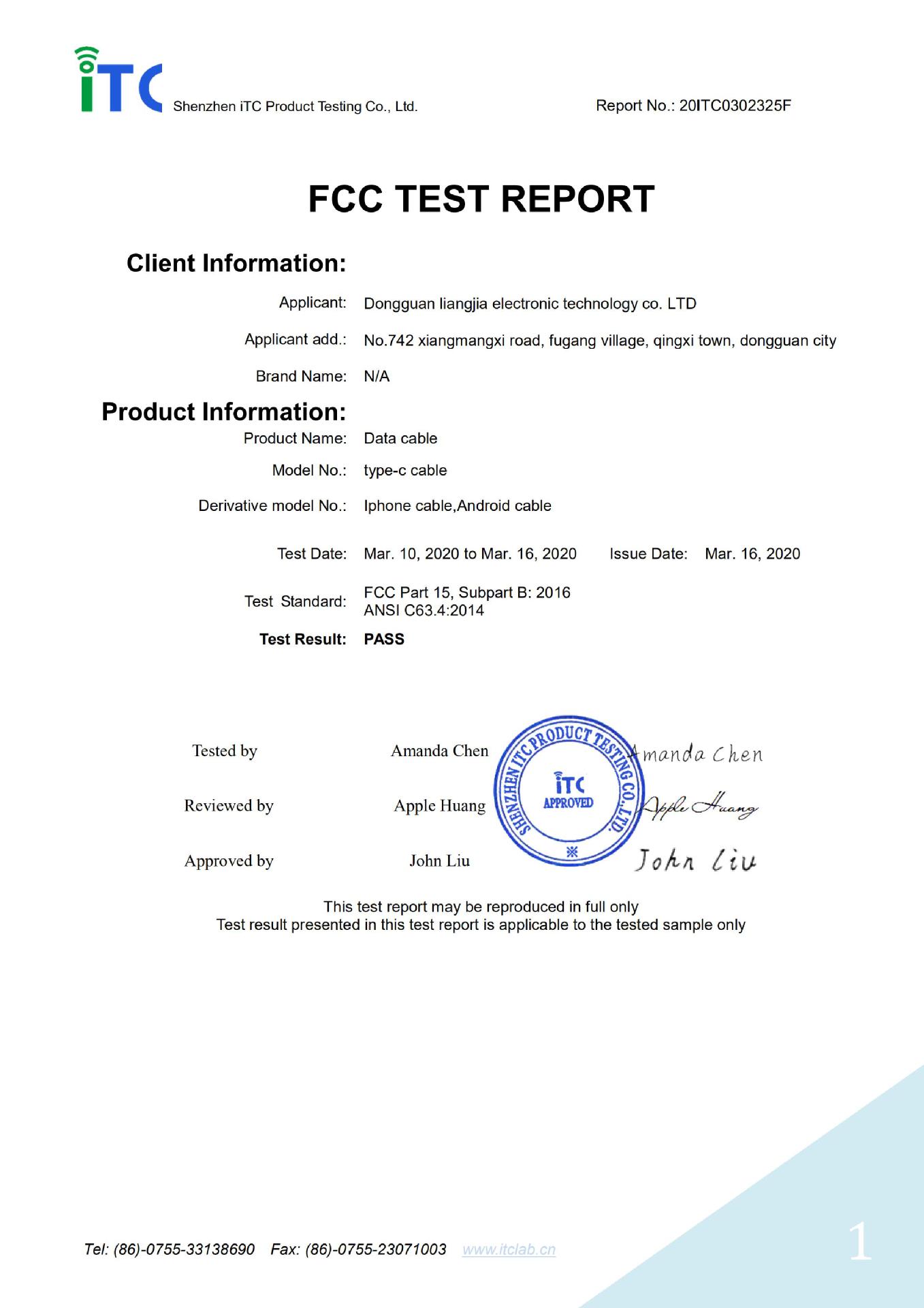 20ITC0302325F FCC Test report_