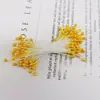 Material de flor de malha de seda pequeno miolo de flor perolado estame contas de gesso coração de flor multicolorido flor de meia flor de cristal flor de papel DIY