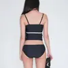 Traje de Baño Transfronterizo Nuevo 2026 para Mujer, Conjunto de Dos Piezas Conservador Negro de Alta Gama Adelgazante para Vacaciones en Aguas Termales