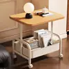 Mesa de centro mesa lateral móvel quarto mesa de cabeceira mesa para computador sala de estar sofá mesa pequena carrinho pequeno estante de armazenamento apartamento pequeno