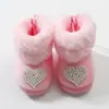 2026 Nuevos Zapatos de Felpa y Piel Botas de Nieve de Invierno para Niñas Zapatos para Bebés Calzado Cálido de Algodón para Exteriores Suela Suave Bebé
