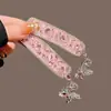 Grampo de Cabelo com Borboleta de Strass e Franja de Alta Resistência, Presilha Rosa, Acessório de Cabelo com Presilha de Encaixe Vintage, Novo Ornamento de Cabelo Estilo Chinês Mongol