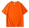 Camiseta de Color Sólido con Cuello Redondo Estampada con Logo Publicidad Camisa Cultural Algodón Puro Hombro Caído Cuello Redondo Manga Corta Ropa de Trabajo Uniforme de Clase DIY