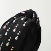Diadema nueva de moda de estilo coreano para mujer, sencilla, elegante, combinable con todo, con incrustaciones de diamantes, de ala ancha, anudada, de alta calidad, suministro transfronterizo