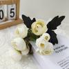 Atacado Decoração de Hotel e B&B Flor de Seda Colônia Botão de Chá Flor Artificial Decoração de Alto Nível Casamento Arranjo de Casamento Flor Artificial
