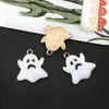 Venta Caliente Transfronteriza Halloween Aleación de Goteo de Aceite Colgante de Fantasma Murciélago Pendientes de Festival Fantasma Colgante de Collar Tendencia