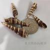 Concha con borde galvanizado, accesorios de joyería para hacer tú mismo, pendientes, colgante, concha natural creativa hecha a mano.