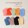 Guantes de Lana con Dedos para Niños, Mismo Estilo para Hombres y Mujeres, Guantes de Punto para Ciclismo al Aire Libre en Invierno, a Prueba de Frío