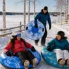 Flotador de nieve inflable personalizado de lotes pequeños, fácil de almacenar, viene con asa, múltiples estilos para elegir, flotador de nieve redondo