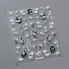 Pegatinas de Arte para Uñas Florales Estilo Chino Tiesu M-534 Retro Brillantes Lujosas Flores y Hojas Perla Pegatinas para Uñas