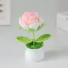 Producto Terminado Hilo Transfronterizo Girasol en Maceta Flor Artificial Decoración de Escritorio para Estudio, Pequeño Regalo para el Festival Qixi, Día de Año Nuevo, Día del Maestro