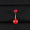 Joyería popular para piercing Joyería europea y americana no convencional Forma de serpiente Gotas de agua Circonita Anillo para el ombligo Uña para el ombligo roja Fábrica mayorista Venta directa