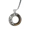 Colar de Prata de Lei S925 com Doze Signos do Zodíaco, Personalizado Simples com Pedra Olho de Gato, Corrente de Clavícula Tendência, Pingente de Prata Pura para Homens e Mulheres
