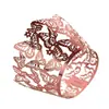 Bolo de Aniversário Espelhado Rosa com Borda de Papel para Festa Infantil com Desenho Vazado de Borboleta e Renda Pronta Entrega