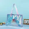 Bolsa de Mão Colorida de PVC Celebridade da Internet Estilo Fita Personalizado Bolsa de Presente Companheira para Aula de Treinamento de Estudantes Sacola de Compras de Presente Personalizada