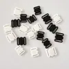 Hebilla de Ajuste para Pajarita de Punto 10mm Plástico Blanco y Negro Pom Intimates Hebilla Accesorios Hebilla de Sujetador Ajustable