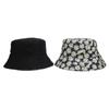 Nuevo sombrero de pescador de doble cara con estampado de crisantemo pequeño de Europa y Estados Unidos, sombrero para el sol al aire libre de primavera y verano, sombrero de lavabo informal para mujer, venta al por mayor