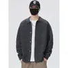 Suéter de punto para hombre, estilo retro americano de otoño e invierno, personalizado, con cuello, casual, estilo old money, cárdigan de punto versátil