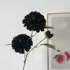 Flores Artificiais Pretas para Salão de Cerimônia de Casamento Arranjos de Flores, Flores Artificiais Atacado de Fabricante, Materiais Florais para Casamento de Hotel, Flores Artificiais Pretas