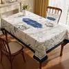 Mantel de PVC estilo americano, rectangular, impermeable, a prueba de aceite, lavable, tapete para mesa de centro, uso doméstico, lujo ligero, mantel de tacto de alta gama