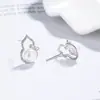 Pendientes de Calabaza con Perla de Plata 925 para Mujer, Elegantes Clavos de Perla de Agua Dulce, Joyería de Circonita de Lujo Ligero de Alta Gama