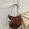 2026 Nuevo Bolso Suave de Cuero con Cera de Aceite Estilo Desgastado para Mujer de Gran Capacidad Bolso de Hombro Cruzado Bolso Tote Estilo Perezoso Japonés