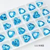 Rhinestones Pontiagudos em Forma de Coração 12MM Dongzhou Brilhantes Acessórios para Anel e Brinco DIY, Strass Incrustados, Item Popular de Exportação, Rhinestones de Vidro em Forma de Coração