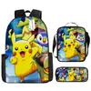 Mochila de desenho animado transfronteiriça bolso monstro do tesouro elfo do sonho bebê mochila conjunto de três peças para alunos do ensino fundamental e médio