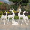 Adornos de Ciervo Sika Simulado para Exterior Jardín de Patio Parque Forestal Escultura de Fibra de Vidrio de Ciervo Modelo de Plaza Animal Simulado
