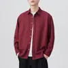 Nueva camisa retro de estilo japonés para hombre, de manga larga, corte holgado, de algodón y lino, camisa versátil casual de estilo americano, moderna