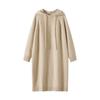 Sudadera con capucha de punto para mujer 100% cachemir puro Otoño e Invierno Suéter Falda Larga de Punto por Encima de la Rodilla