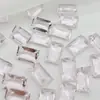Pedra de Strass Cristal de Vidro com Fundo Pontiagudo para Nail Art Retangular de Canto Reto Grande Cor Transparente Açúcar de Gelo 8*12 Strass para Unhas Strass para Nail Art Acessórios Femininos